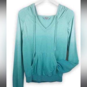Hard tail ombré lightweight sweatshirt aqua
